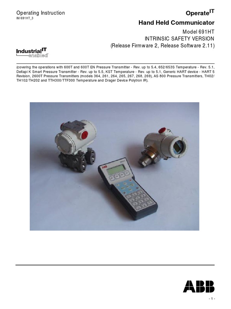 ABB Communicator 691HT | PDF | Battery Charger | Battery (Electricity)
