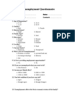 Unemployment Questionnaire