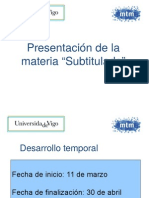 Presentación Subtitulado