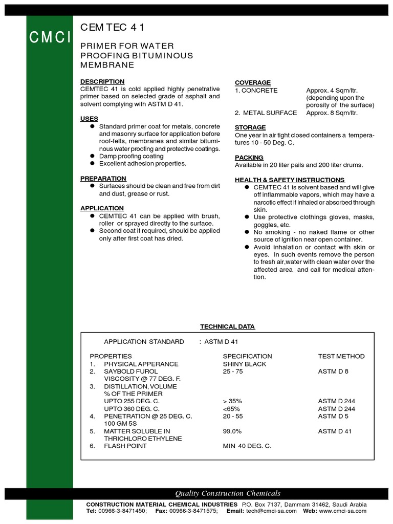 Cemtec 41 | PDF