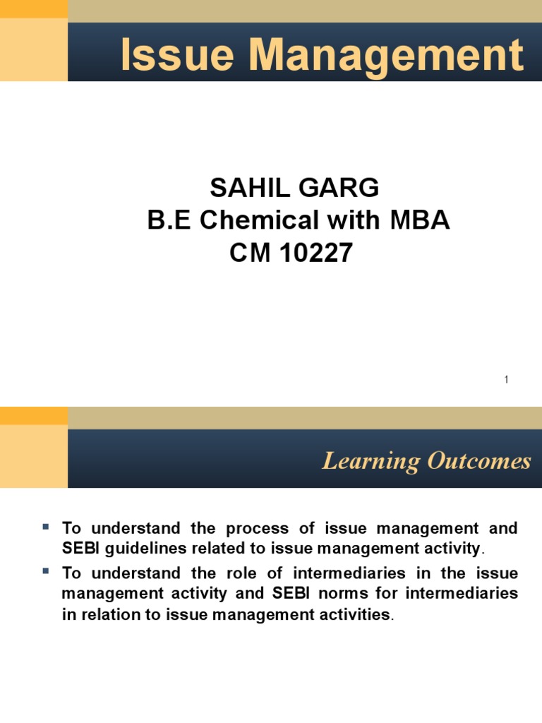 Issue Management | PDF | Securities (Finance) | Initial Public Offering