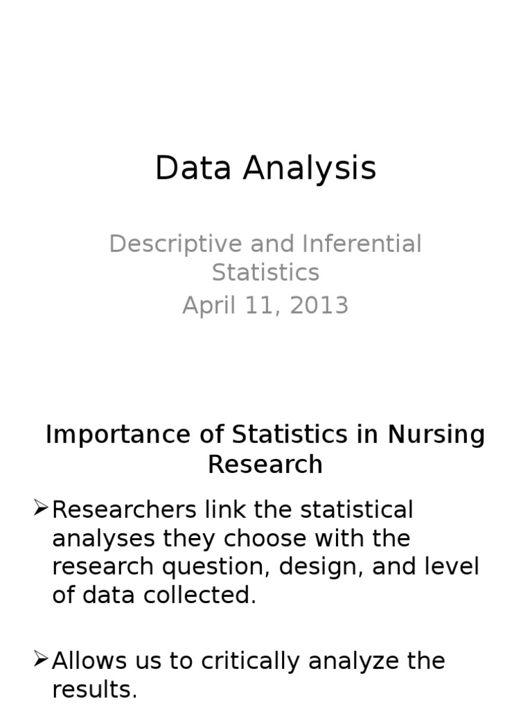 Statistics Guide Nursing Research | PDF | Statistical Hypothesis ...