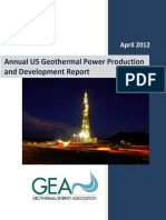 2012 Annual US Geothermal Power Production and Development Report Final