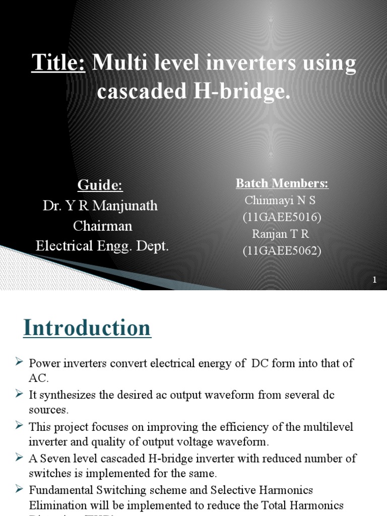 Cascaded H-Bridge Multilevel Inverters | PDF | Power Inverter ...