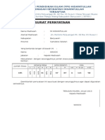 Surat Pernyataan Keadaan Siswa Mi Hidatullah