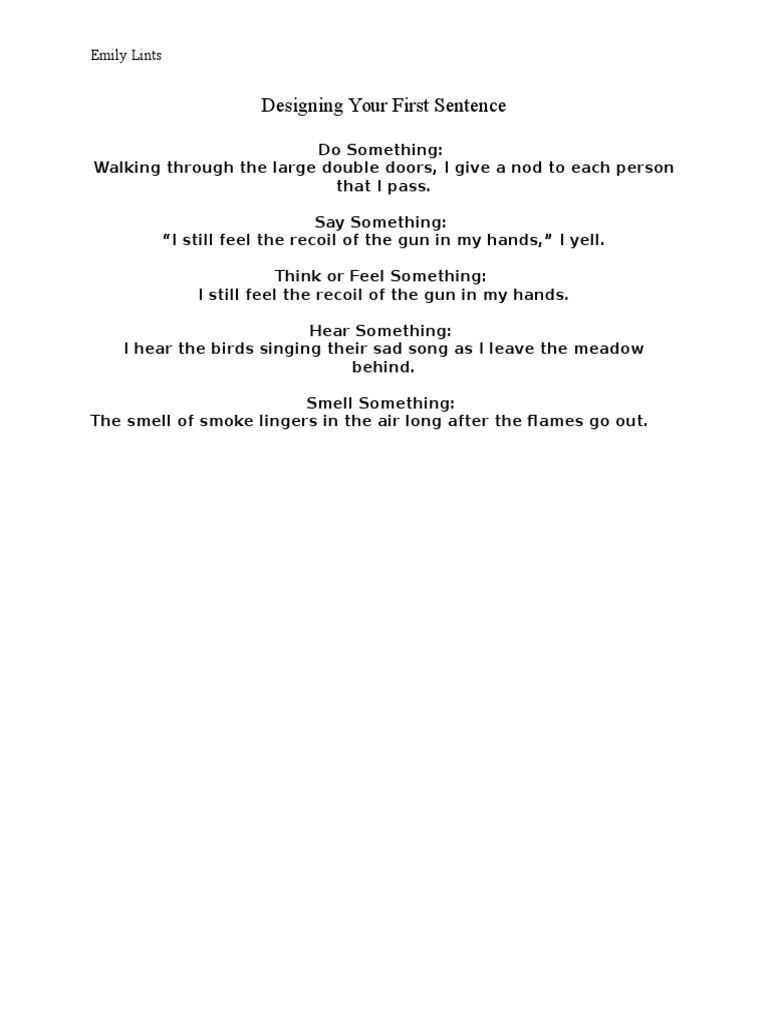 Crafting Engaging First Sentences | PDF