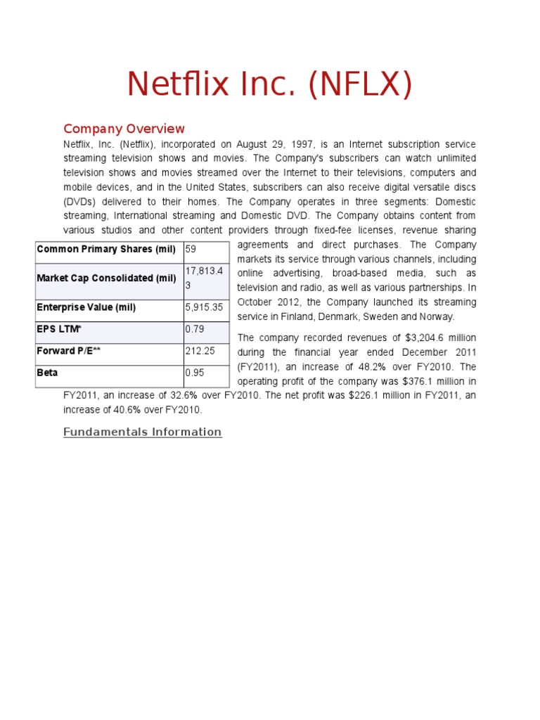 netflix research report pdf