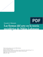VALENZUELA, Fernando. Las Formas Del Arte en La Teoría Sociológica de Niklas Luhmann