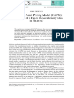 The Capital Asset Pricing Model (CAPM)