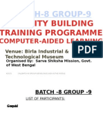 Batch-8 Group-9: Capacity Building Training Programme