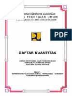 Sampul Daftar Kuantitas