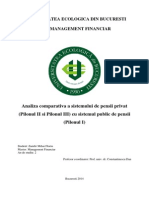Analiza Comparativa a Sistemului de Pensii Privat (Pilonul II Si Pilonul III) Cu Sistemul Public de Pensii (Pilonul I)