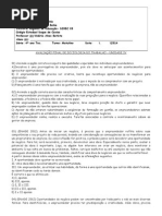 Recuperação de Sociologia