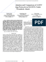 Performance Evaluation and Comparison of AODV and DSR Routing Protocols in MANETs Under Wormhole Attack