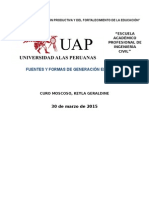 Fuentes y Formas de Generacion Eléctrica