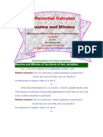 Maxima and Minima in Case of Two or More Variables