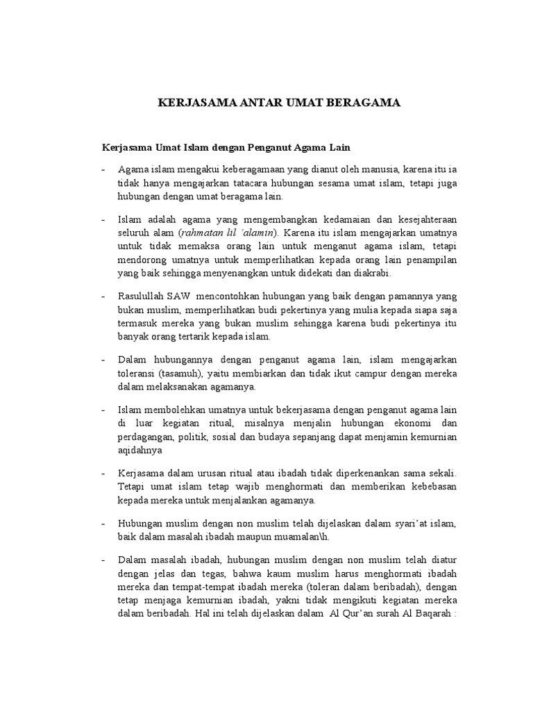 Mengapa Umat Islam Tidak Boleh Mengikuti Kegiatan Ritual Agama Lain Belajar