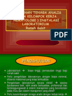 Kebutuhan Tenaga Analis (Pada Kelompok Kerja Hematologi) Instalasi Laboratorium Rumah Sakit