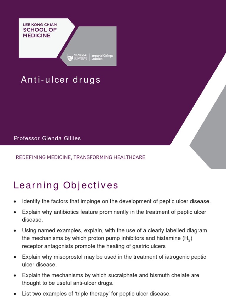 Anti Ulcer Drugs Peptic Ulcer Stomach