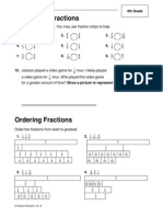 Fractions Homework Worksheet