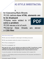 Cascading Style Sheets (CSS)