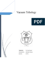 Vacuum Tribology: Guided by
