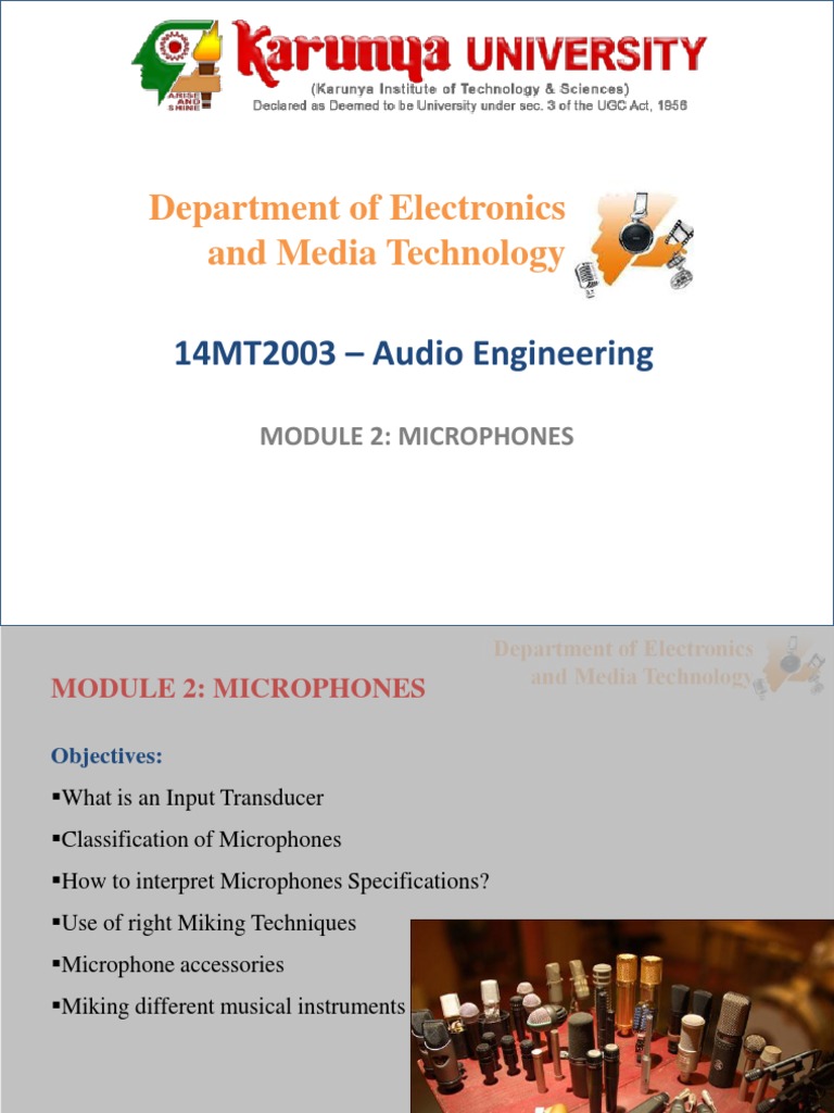 MODULE2 Microphones PDF Microphone Capacitor