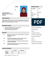 Nur Hafifah Binti Jamalludin 013-2978975: Personal Profile