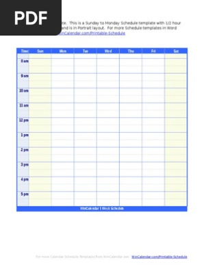 Schedule Weekly
