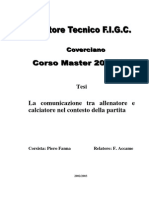 La Comunicazione Tra Allenatore e Giocatore Nel Corso Della Partita