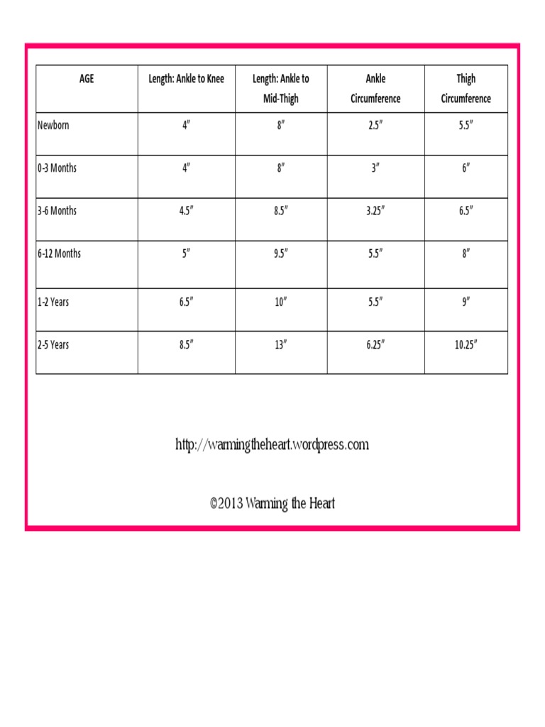 Leg Sizing Chart | PDF
