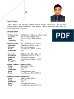 Resume of SK Toufiqur Rahman: Career Objective