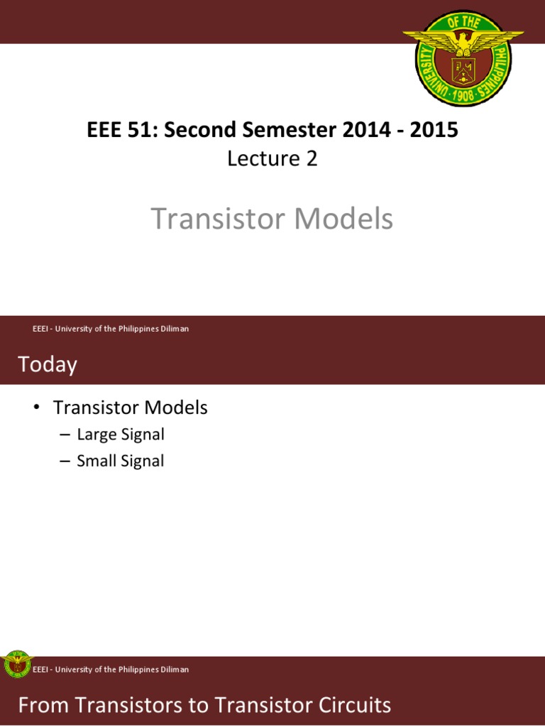 Transistor Models and Circuits Overview | PDF | Transistor | Amplifier