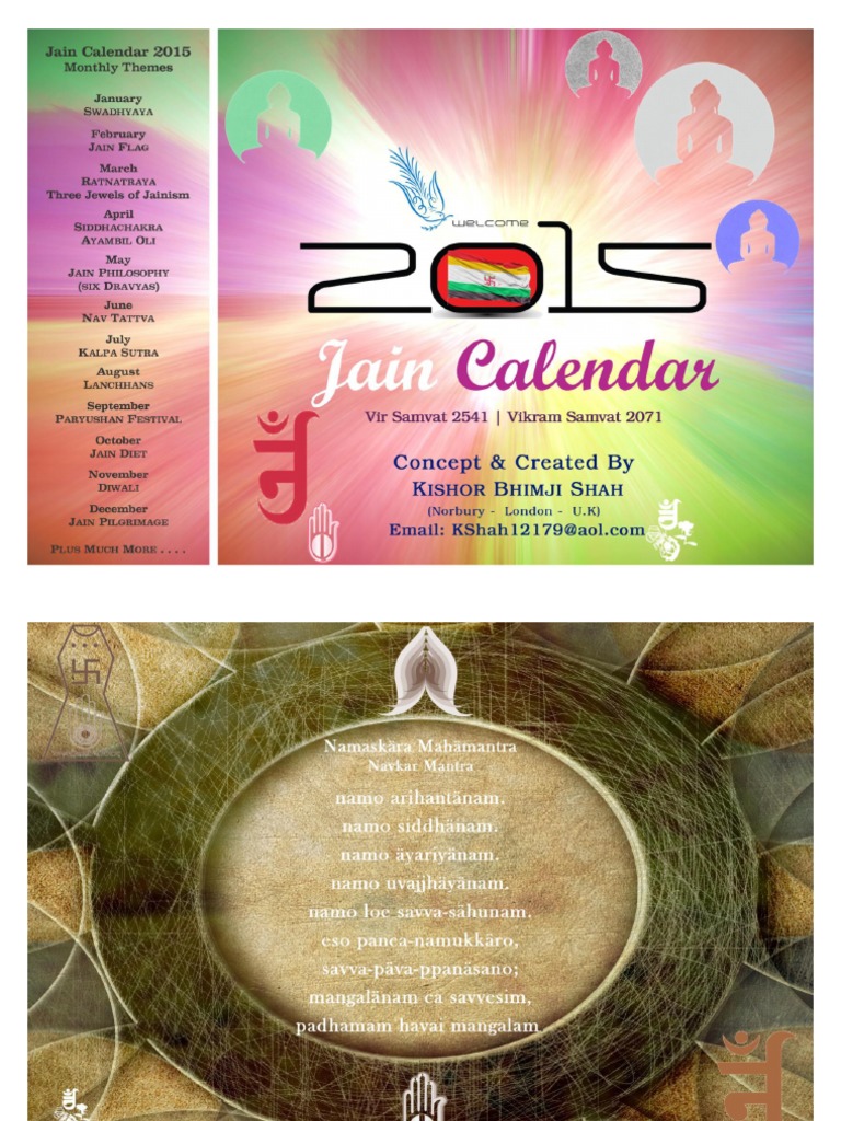 Jain Calendar 2015 Indian Religions Religious Behaviour And Experience