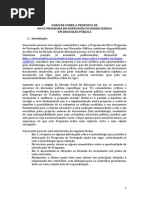 Parecer sobre o Novo Programa de Português do Ensino Básico em discussão pública