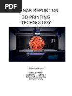 Download Seminar Report on 3D printing by RishiPanda SN261009053 doc pdf