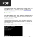 Proses Menginstall WINDOS 7