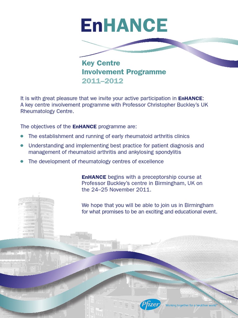 EnHANCE Rheumatology Programme 2011 | PDF | Business | Science ...