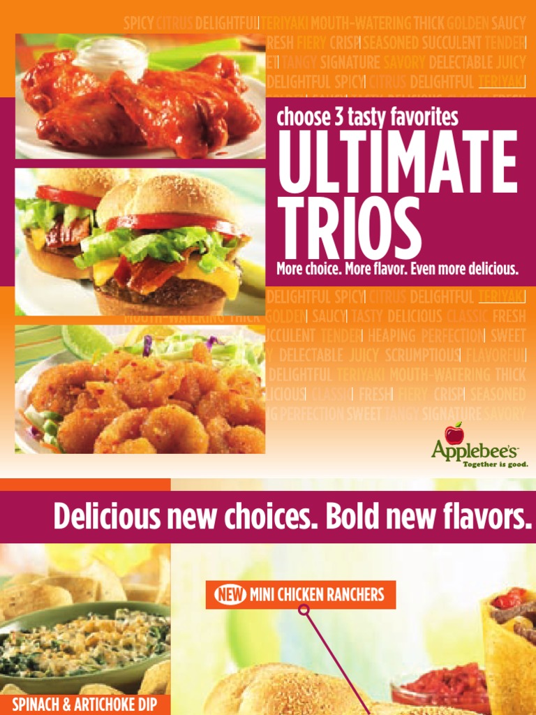 Applebees Menu | PDF | Salad | Hamburgers