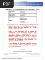 Application For Engineering Services Examination 2015: Print Slip