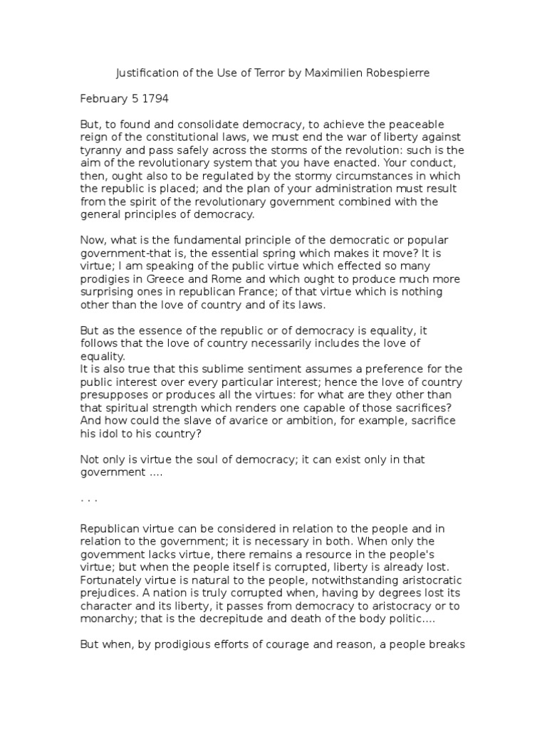 Robespierre tyrant essay image