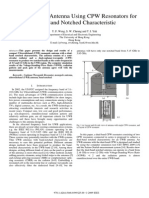 Ultrawideband Antenna Using CPW Resonators For Dual-Band Notched Characteristic