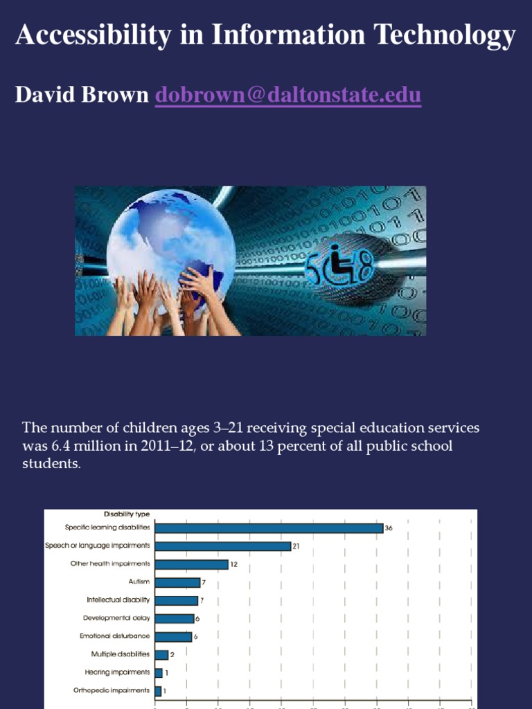 Accessibility in Information Technology: Dobrown@daltonstate - Edu ...