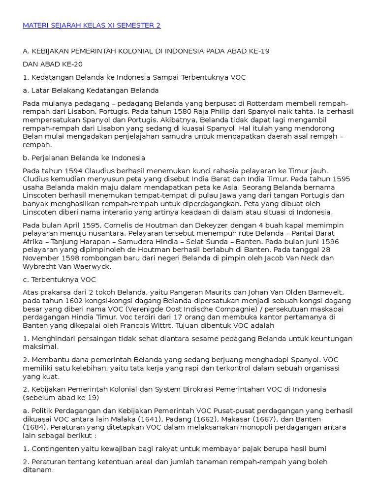 Materi Sejarah Indonesia Kelas Xi Semester 2 - Seputar Sejarah