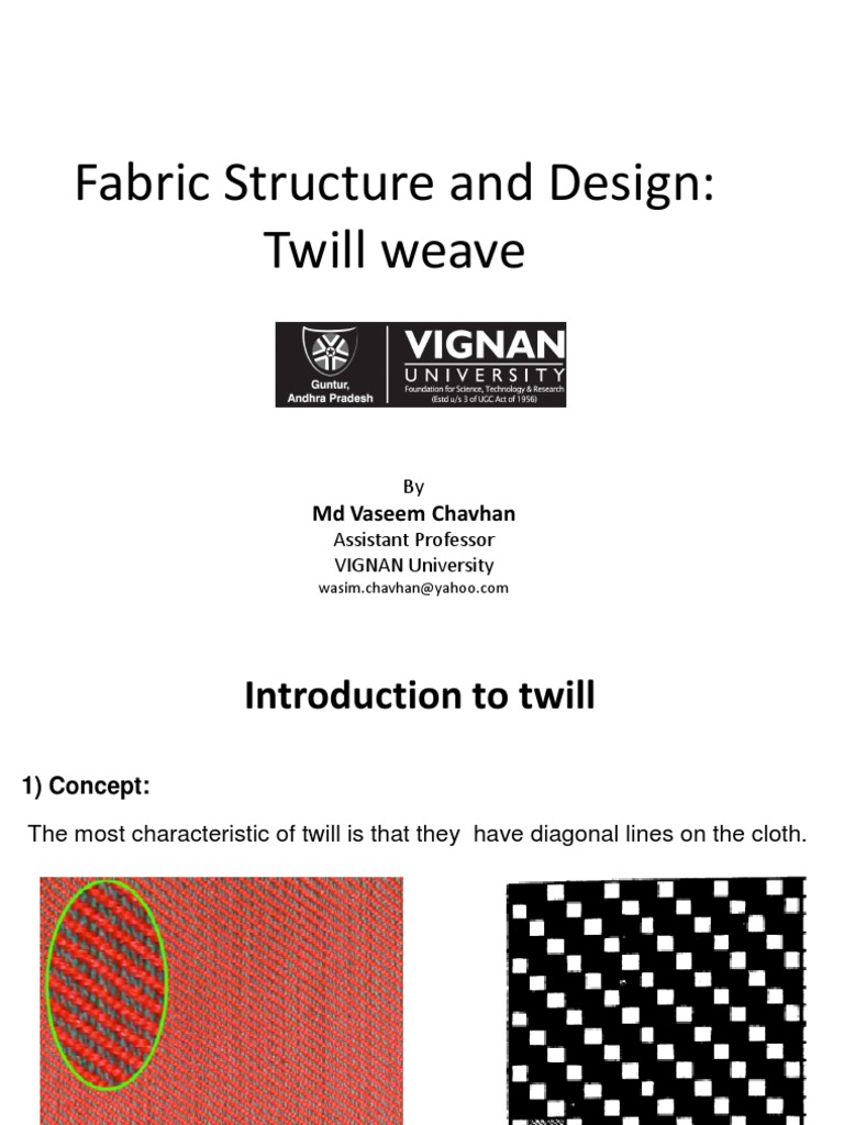 Understanding Twill Weave Structures | PDF | Weaving | Textiles