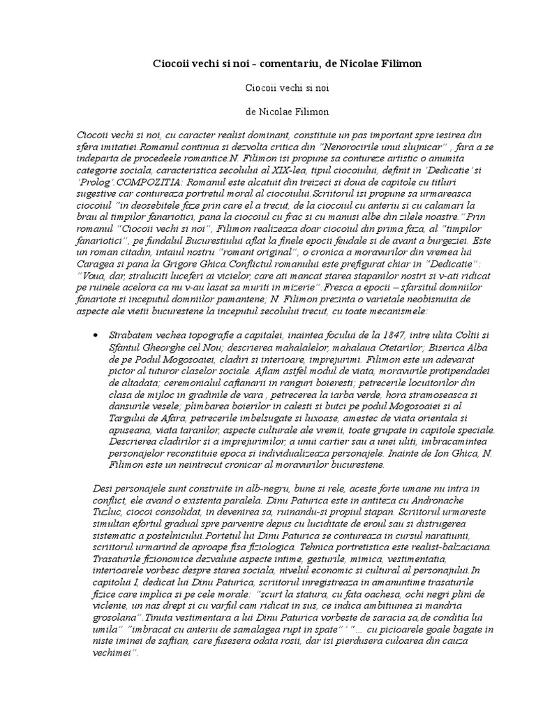 Ciocoii Vechi Si Noi