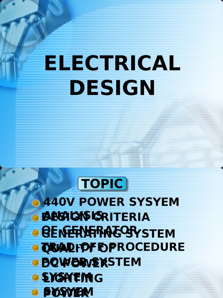Electric Power System Circuit Diagram