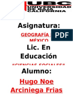 Hugo Noe Arciniega Frias - UBC.geografia de Mexico