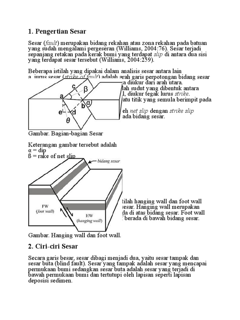 Klasifikasi dan Pengertian Sesar Geologi | PDF | Sains & Matematika