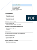 Modelo Curriculum Para Investigadores y Docentes